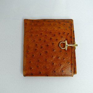 Brown Leather Horsebit Wallet from Florence, Italy